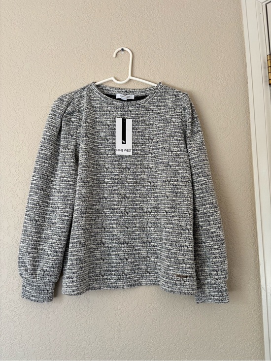 Nine West Tops - Nine West Textured Long Sleeve Shirt size L - brand new with tag